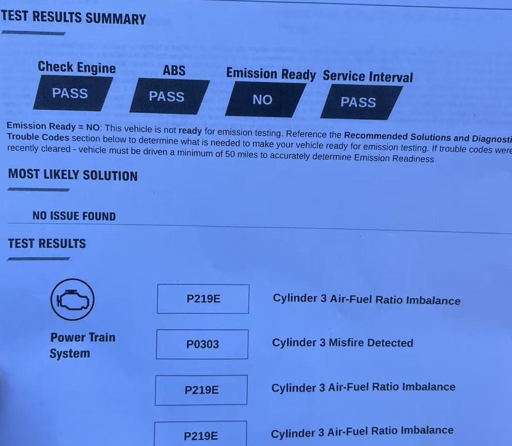 AutoZone Diagnostic Report